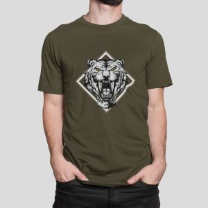 T-Shirt με εκτύπωση , Tiger (10020) - Army (269)