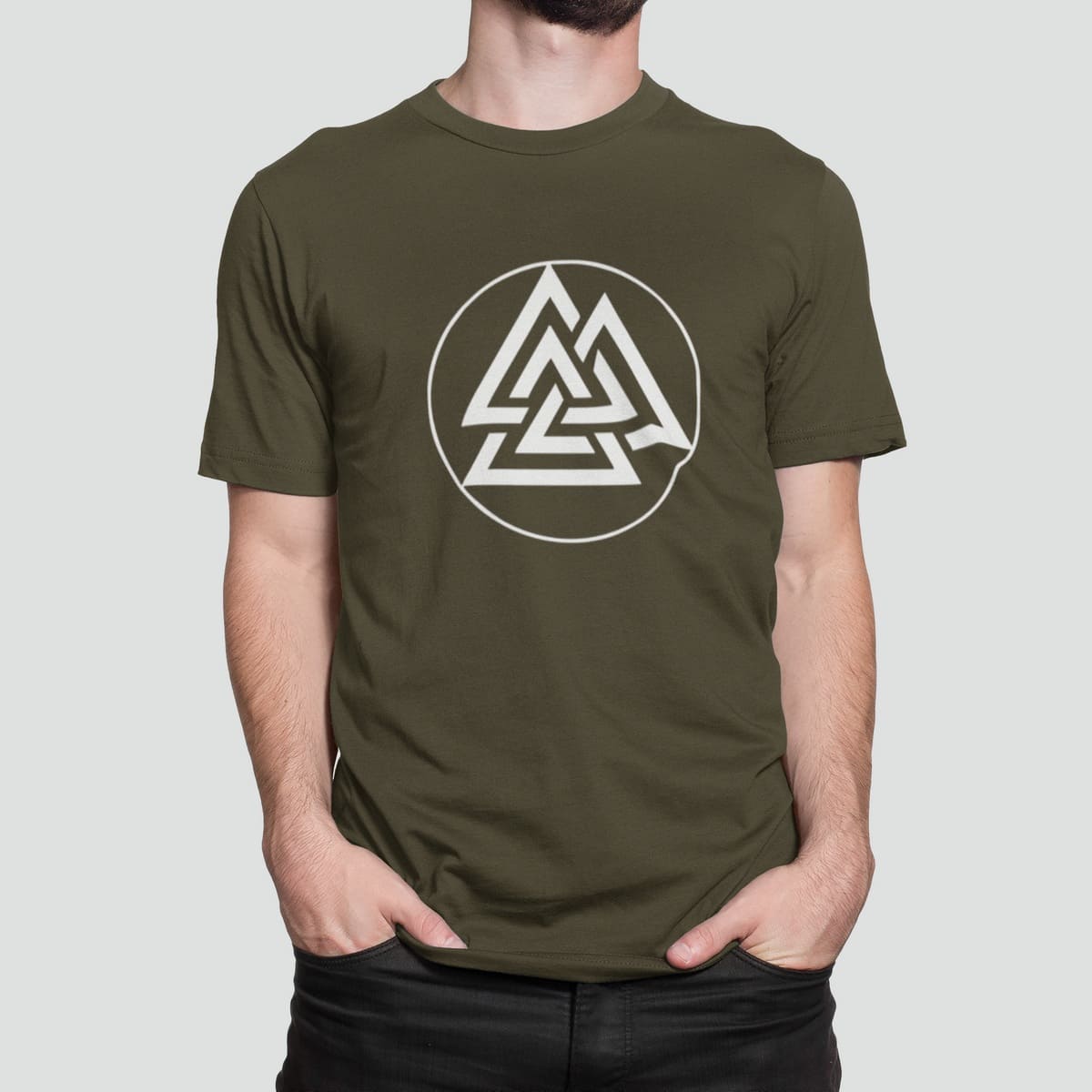 T-Shirt με Εκτύπωση , Valhala Walknut (10025) - Army (269)