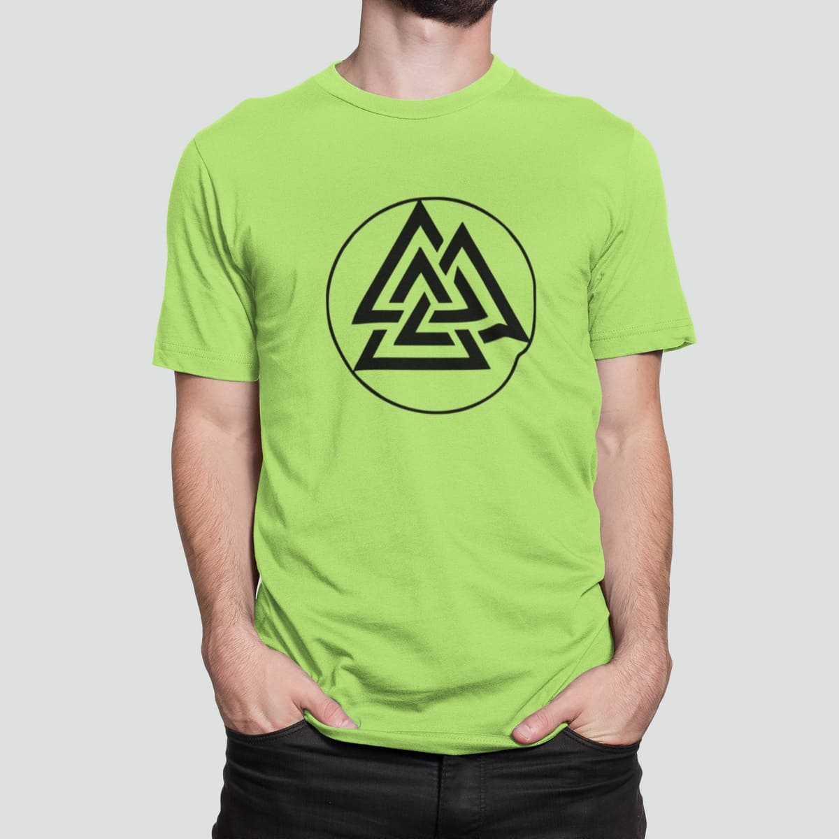 T-Shirt με Εκτύπωση , Valhala Walknut (10025) - Apple Green(280)