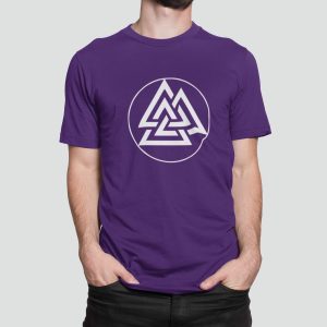 T-Shirt με Εκτύπωση , Valhala Walknut (10025) - Dark Purple (712)