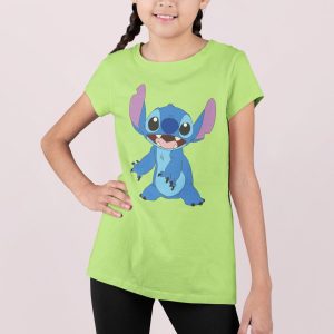 Μπλουζάκι με στάμπα, Stitch (10035) - Apple Green (280)