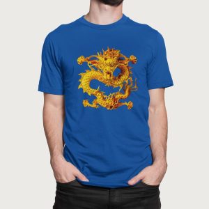 Μπλουζάκι με στάμπα ,Golden Dragon (10056) - Royal Blue (241)