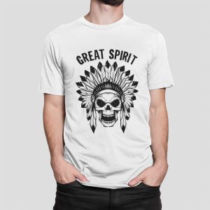 Μπλουζάκι με στάμπα, Great Spirit (10070) - White (102)