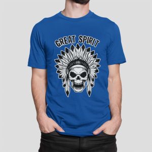 Μπλουζάκι με στάμπα, Great Spirit (10070) - Royal Blue (241)