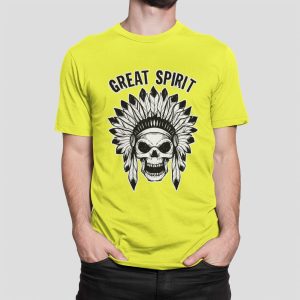 Μπλουζάκι με στάμπα, Great Spirit (10070) - Lemon (302)