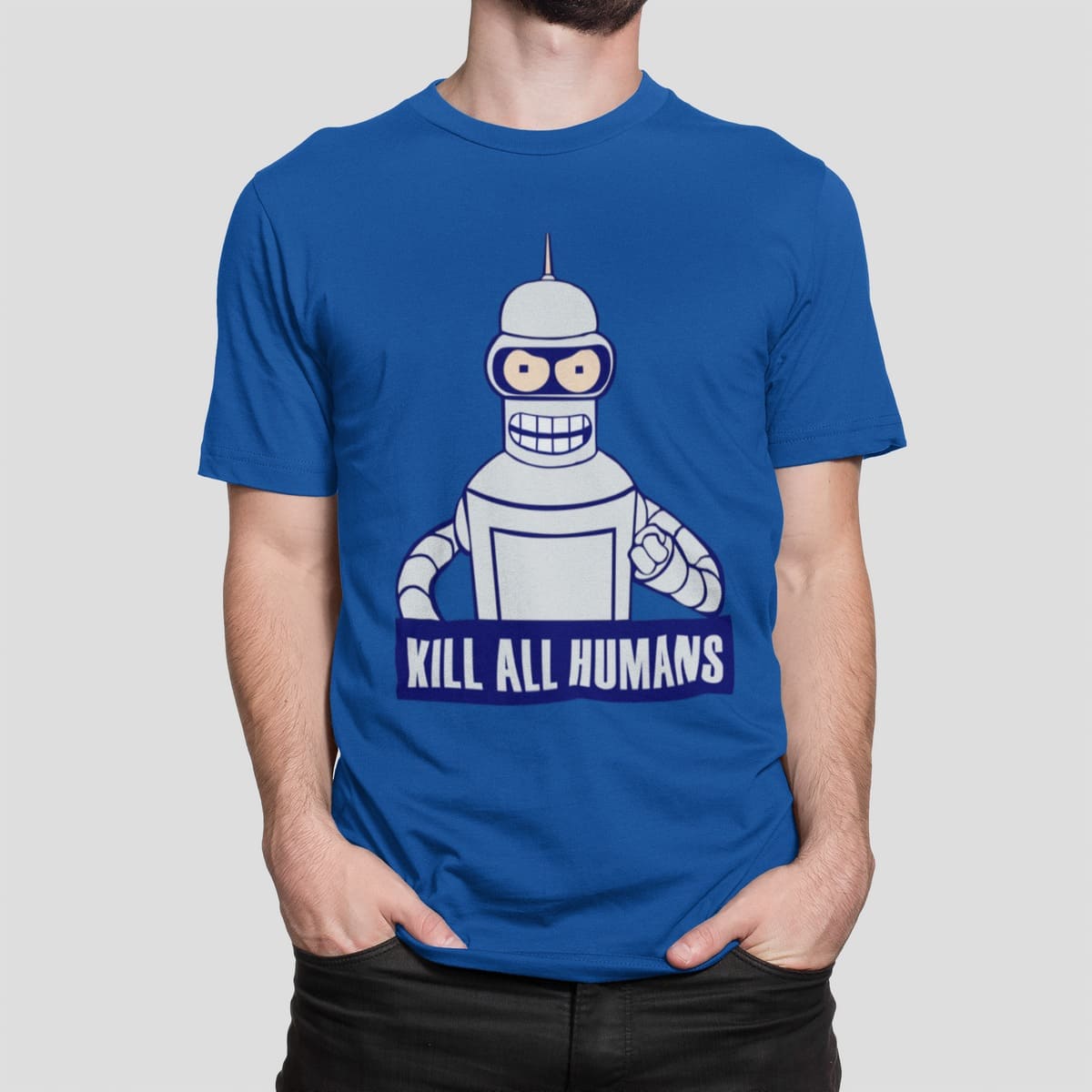 Mplouza me stampa , Kill All Humans (10079) - Royal Blue (241)