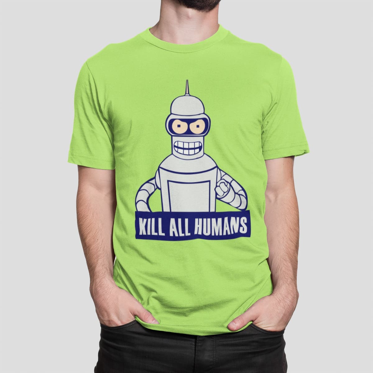 Mplouza me stampa , Kill All Humans (10079) - Apple Green (280)