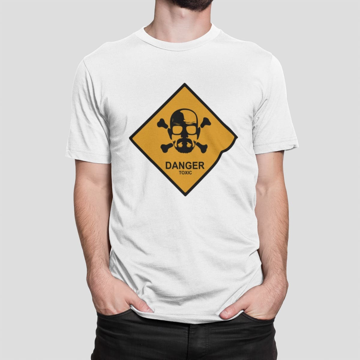 Μπλουζάκι με στάμπα, Danger Toxic (10081) - White (102)