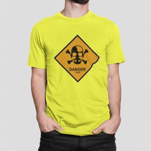 Μπλουζάκι με στάμπα, Danger Toxic (10081) - Lemon (302)