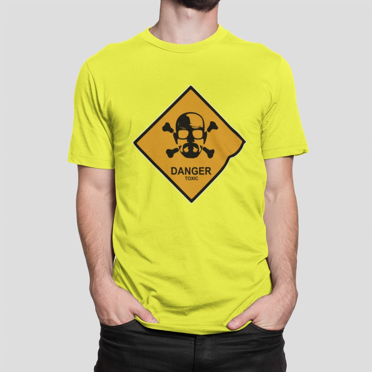 Μπλουζάκι με στάμπα, Danger Toxic (10081) - Lemon (302)