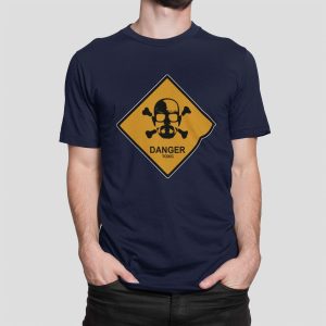 Μπλουζάκι με στάμπα, Danger Toxic (10081) - French Navy (319)