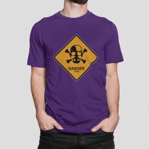 Μπλουζάκι με στάμπα, Danger Toxic (10081) - Dark Purple (712)