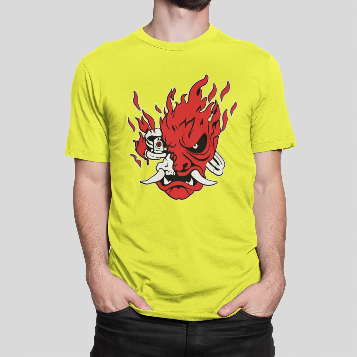 Μπλουζάκι με στάμπα, Dragon (10085) - Lemon (302)