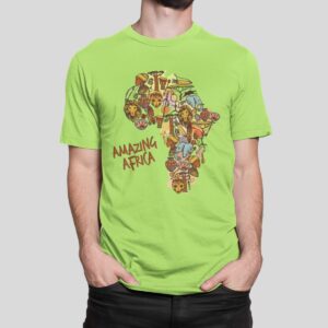 Στάμπα για μπλούζα, Amazing Africa (10092) - Apple Green (280)