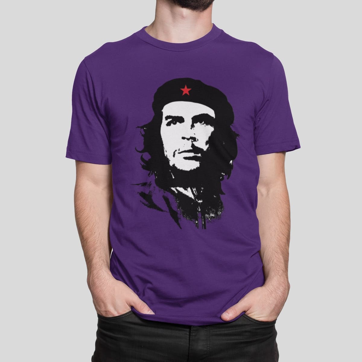 Στάμπα για μπλούζα, Che Guevara (10093) - Dark Purple (712)