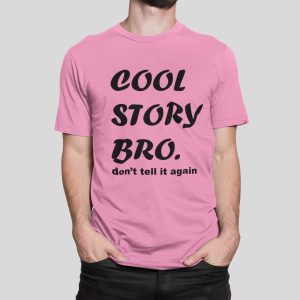 Μπλουζάκι με στάμπα, Cool Story Bro (10101) - Orchid Pink (136)