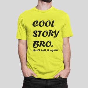 Μπλουζάκι με στάμπα, Cool Story Bro (10101) - Lemon (302)