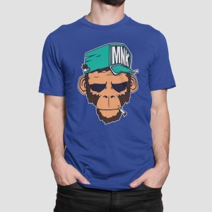 Μπλούζα με στάμπα, Monkey (10132) - Royal Blue (241)