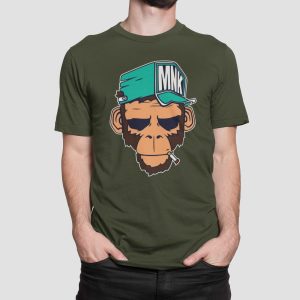 Μπλούζα με στάμπα, Monkey (10132) - Army (269)