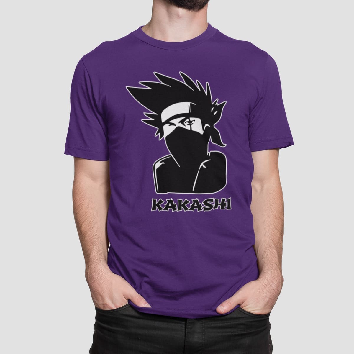 Μπλούζα με στάμπα, Kakashi (10134) - Dark Purple (712)