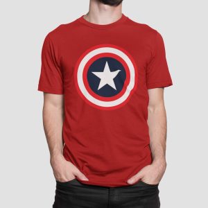 Μπλούζα με στάμπα , Captain America (10140) - Red (145)