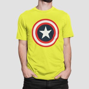 Μπλούζα με στάμπα , Captain America (10140) - Lemon (302)