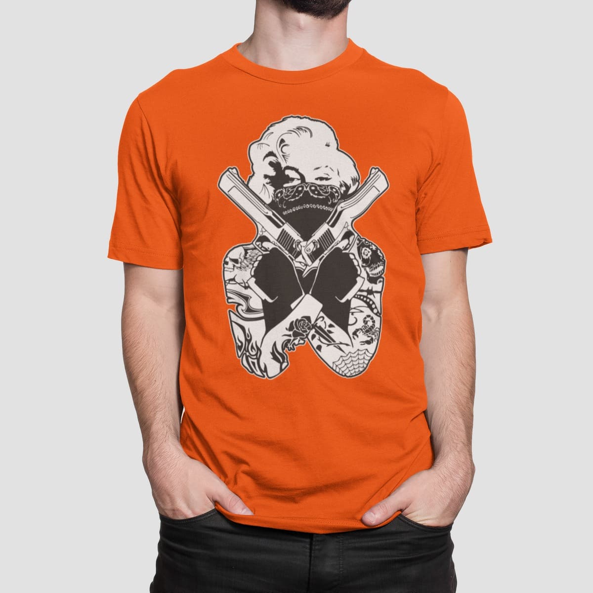 T-shirt print , Merilyn Monroe (10146) - Orange (400)