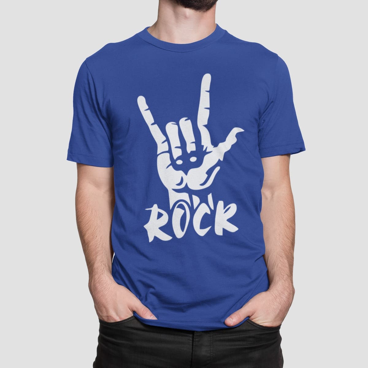 Μπλoύζα με στάμπα, Rock (10149) - Royal Blue (241)