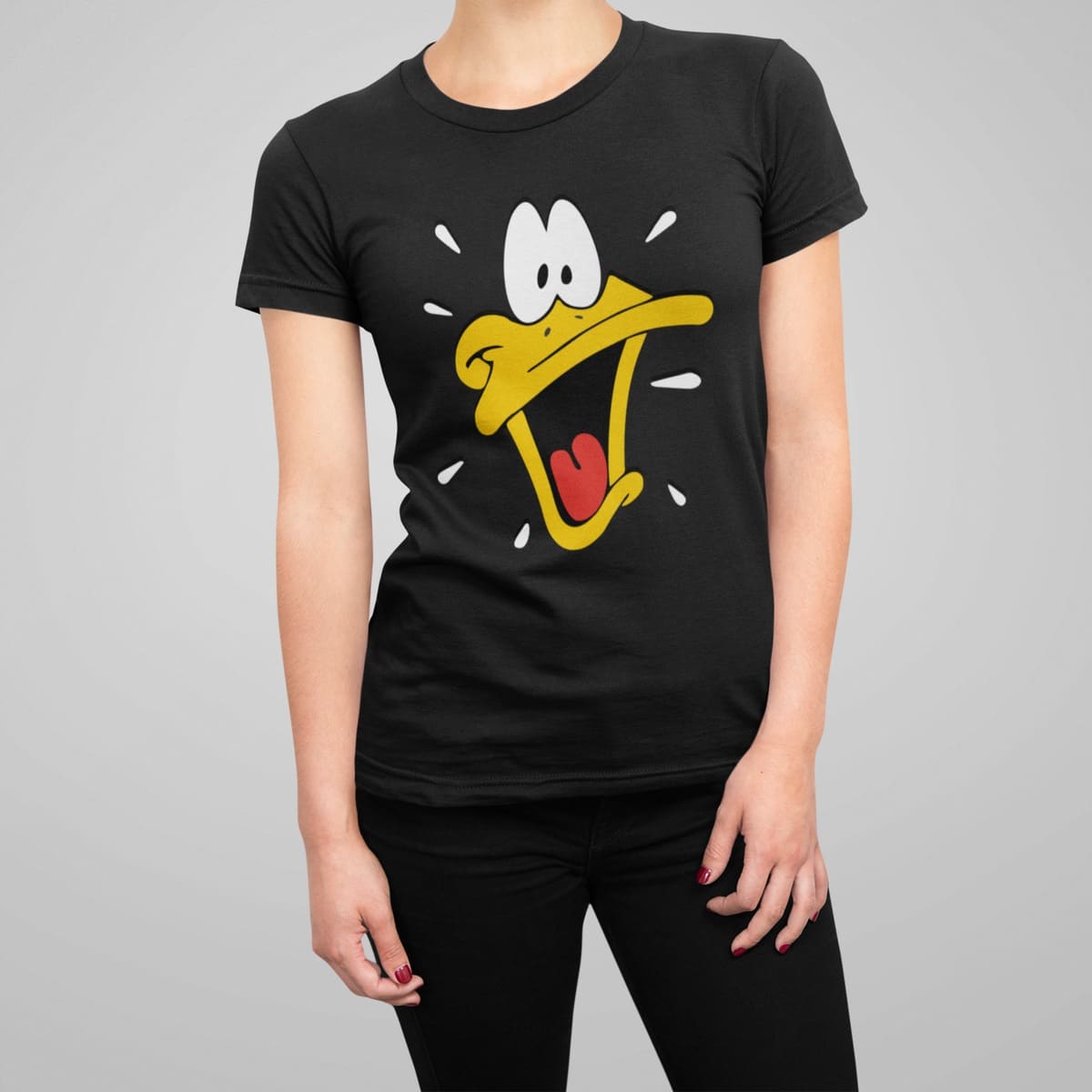 Μπλoύζα με στάμπα,Daffy Duck_Lady (10151) - Black (309)