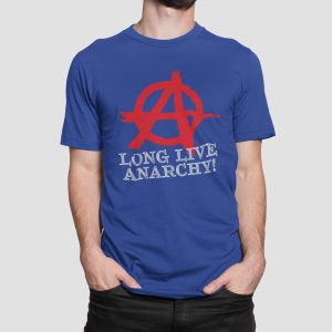 Μπλουζάκι με εκτύπωση , Long Live Anarchy (10156) - Royal Blue (241)