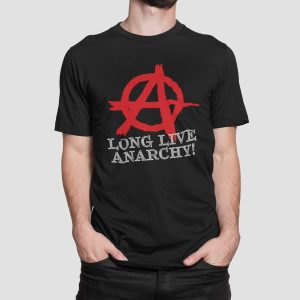 Μπλουζάκι με εκτύπωση , Long Live Anarchy (10156) - Black (3090