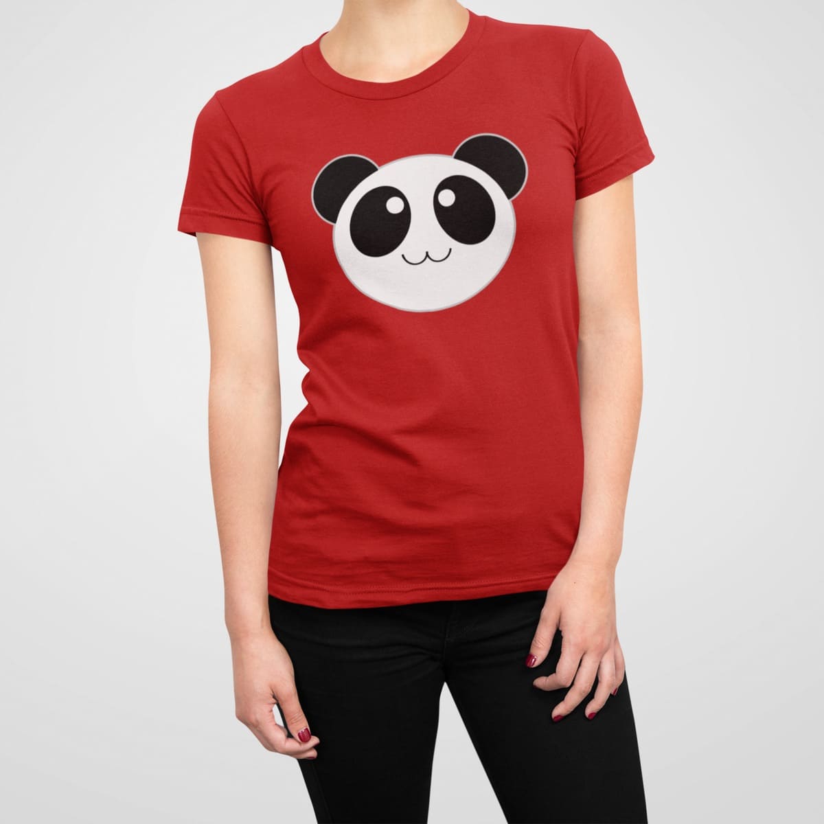 Μπλουζάκι με εκτύπωση , Panda (10180) - Red (145)