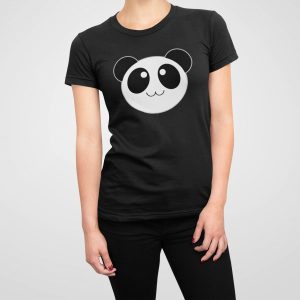 Μπλουζάκι με εκτύπωση , Panda (10180) - Black (309)