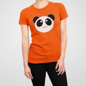 Μπλουζάκι με εκτύπωση , Panda (10180) - Orange (400)