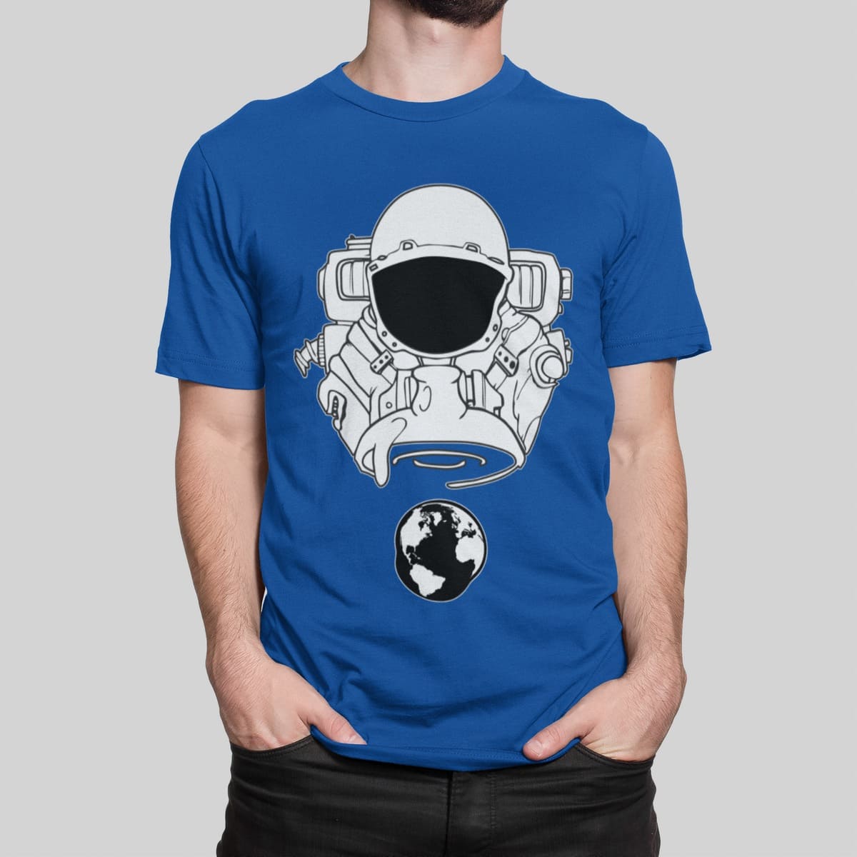 Μπλουζάκι με εκτύπωση, Astronautis (10182) - Royal Blue (241)