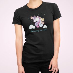 Στάμπα για μπλούζες Unicorns are real (10237) - Black (309)