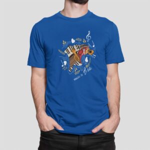 Στάμπα για μπλούζες Music is life (10256) - Royal Blue (241)