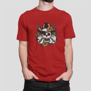 Στάμπα για μπλούζα Skull Cowboy (10263) - Red (145)