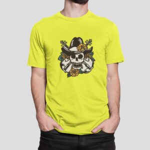 Στάμπα για μπλούζα Skull Cowboy (10263) - Lemon (302)