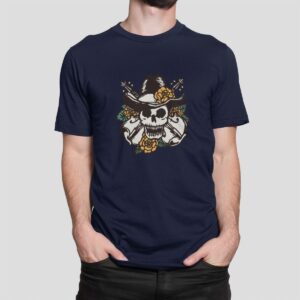 Στάμπα για μπλούζα Skull Cowboy (10263) - French Navy (319)