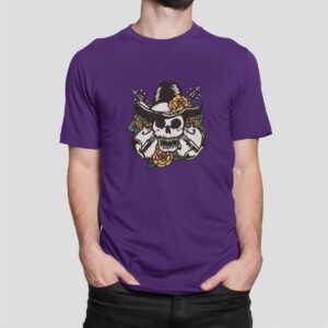 Στάμπα για μπλούζα Skull Cowboy (10263) - Dark Purple (712)