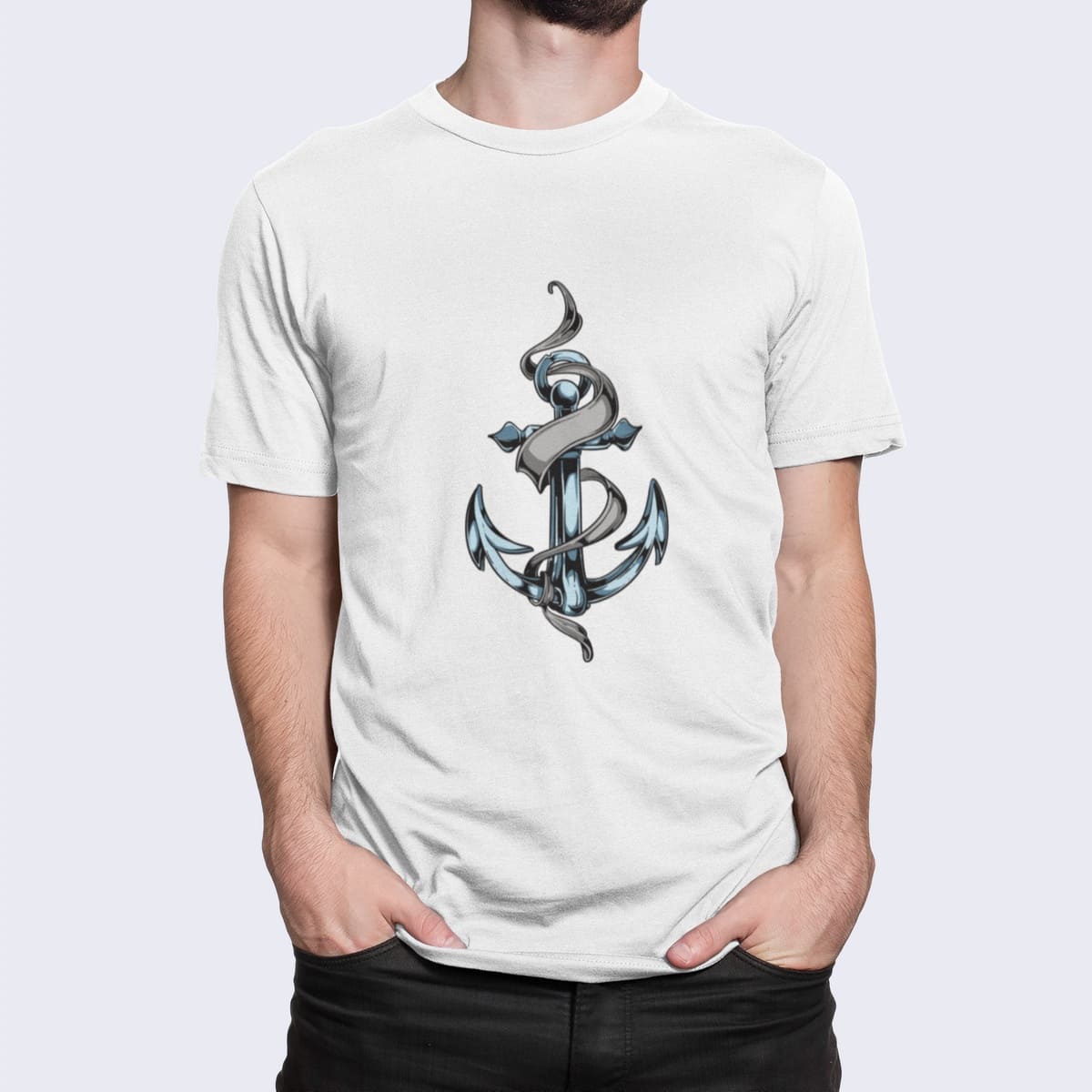 Στάμπα για μπλούζα, Anchor (10273) - White (102)