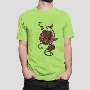 Στάμπα για μπλούζα, Rose with Thorns (10280) - Apple Green (280)