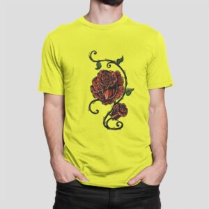 Στάμπα για μπλούζα, Rose with Thorns (10280) - Lemon (302)