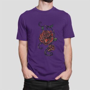 Στάμπα για μπλούζα, Rose with Thorns (10280) - Dark purple (712)