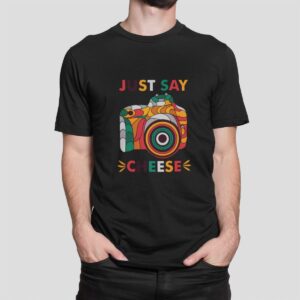 Στάμπα για μπλούζα, just say cheese (10315) - Black (309)