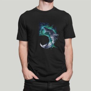 Στάμπα για μπλούζα, blue whale (10340) - Black (309)