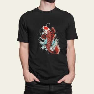 Στάμπα για μπλούζα, koi fish (10345) - Black (309)