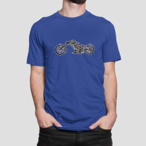 Στάμπα για μπλούζα, Motorcycle (10354) - Royal Blue (241)