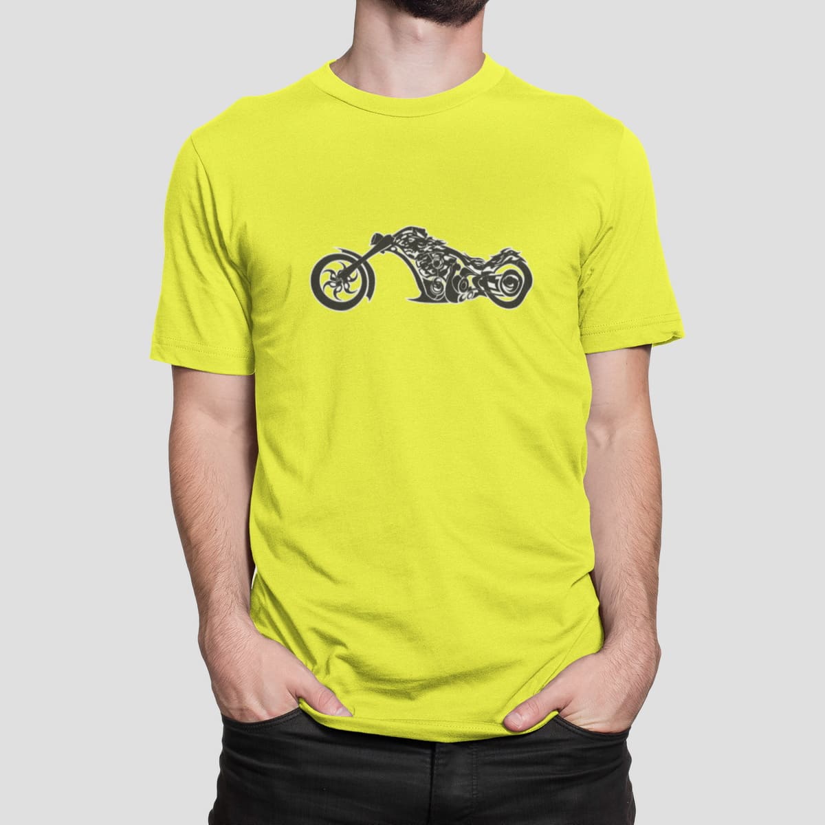 Στάμπα για μπλούζα, Motorcycle (10354) - Lemon (302)